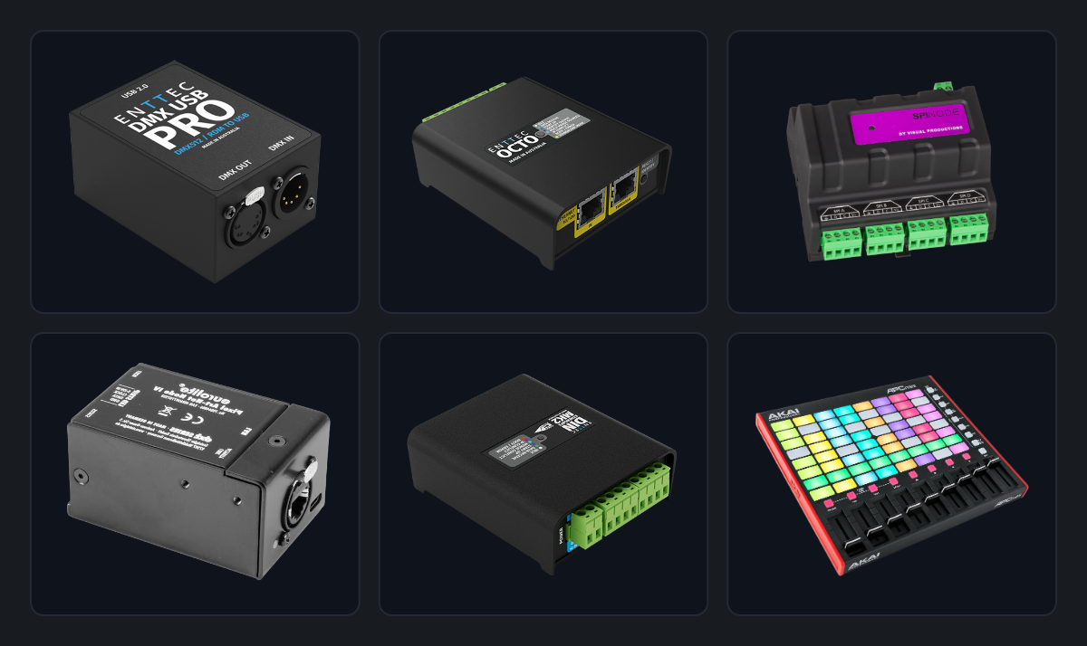 Supported DMX hardware