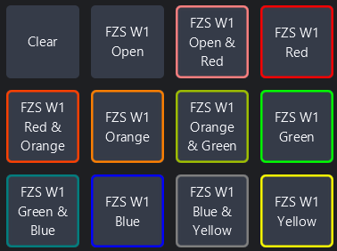 Colour and gobo palettes