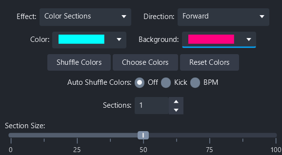 Pixel strip effects