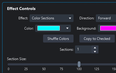 Pixel strip effects