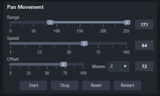 Pan and tilt position control